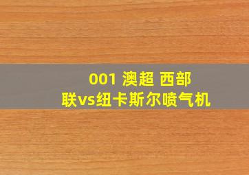 001 澳超 西部联vs纽卡斯尔喷气机